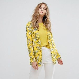 Vero Moda Yellow Floral Blazer